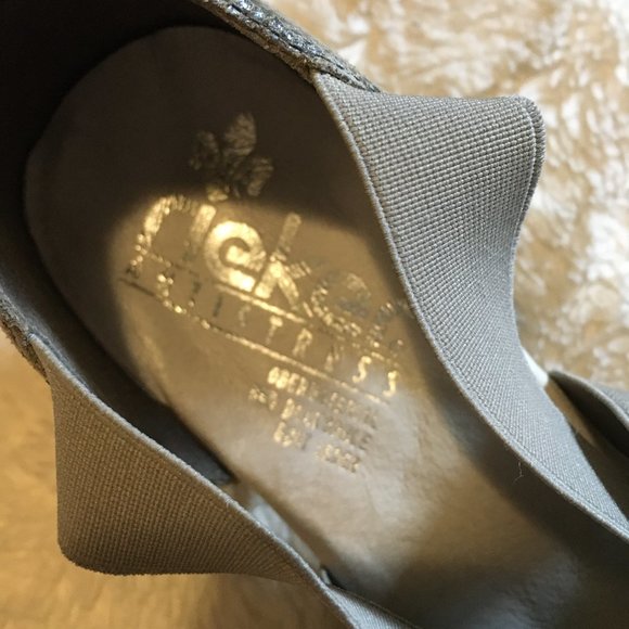 Rieker Antistress Silvery Cross Strap Ballet Heels - Picture 13 of 14
